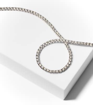 عقد تشوكر من ذهب أبيض 18 قيراط بالألماس | Shay Jewelry