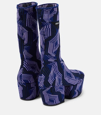 Botines en jacquard con plataforma | Prada