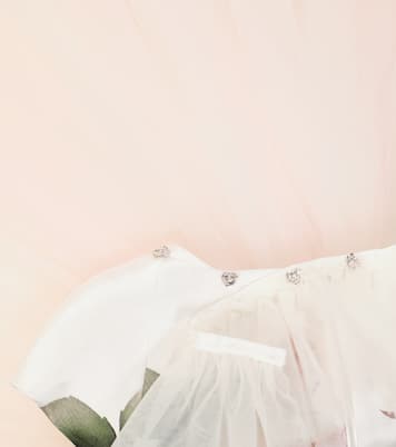 Bedrucktes Kleid mit Tüll | Monnalisa