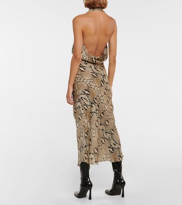 Abby snake-print silk midi dress | Petar Petrov