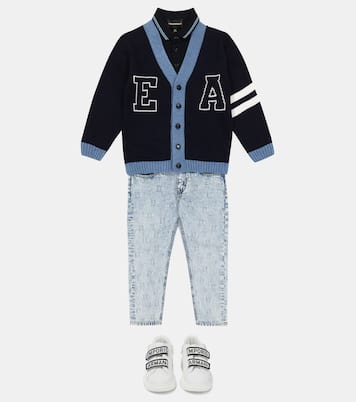 Cárdigan de punto intarsia | Emporio Armani Kids