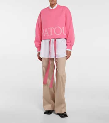 Cropped-Pullover aus Baumwoll-Jersey | Patou