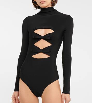 Cutout mockneck bodysuit | Valentino