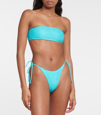 Embellished bandeau bikini top | Self-Portrait