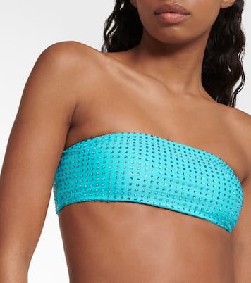 Embellished bandeau bikini top | Self-Portrait