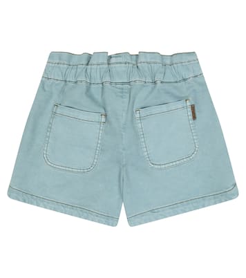 Shorts en sarga de mezcla de algodón | Brunello Cucinelli Kids