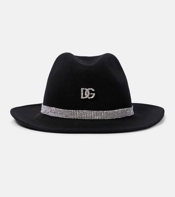 DG embellished virgin wool felt hat | Dolce&Gabbana