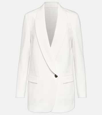 Blazer tejido en mezcla de algodón | Brunello Cucinelli