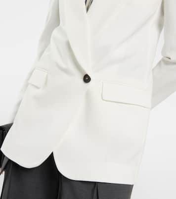 Blazer tejido en mezcla de algodón | Brunello Cucinelli