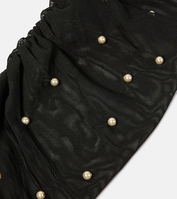Leontyne embellished ruched gloves | Jennifer Behr