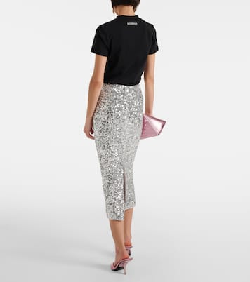 Jupe midi à sequins | Rotate