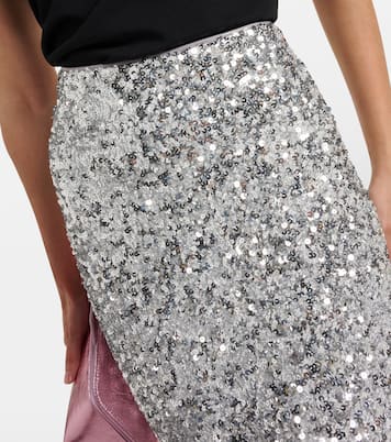 Jupe midi à sequins | Rotate