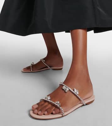 Sandalen Just Queenie aus Leder mit Kristallen | Christian Louboutin
