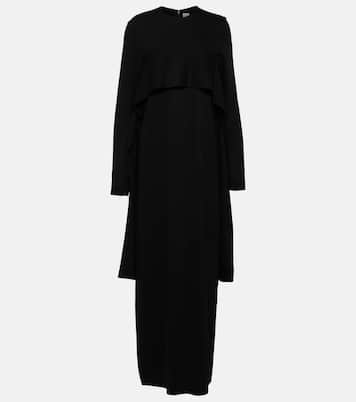 Vestido largo de cady drapeado | Toteme