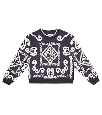 Bedrucktes Sweatshirt aus Baumwoll-Jersey | Dolce&Gabbana Kids