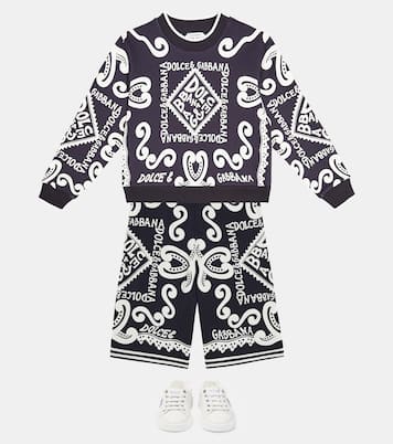 Bedrucktes Sweatshirt aus Baumwoll-Jersey | Dolce&Gabbana Kids