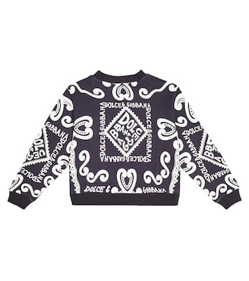 Bedrucktes Sweatshirt aus Baumwoll-Jersey | Dolce&Gabbana Kids