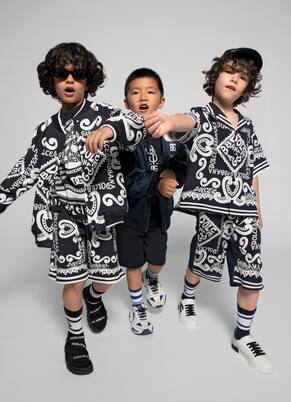 Bedrucktes Sweatshirt aus Baumwoll-Jersey | Dolce&Gabbana Kids