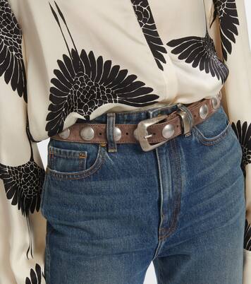 Cintura Benny in suede con borchie | Khaite