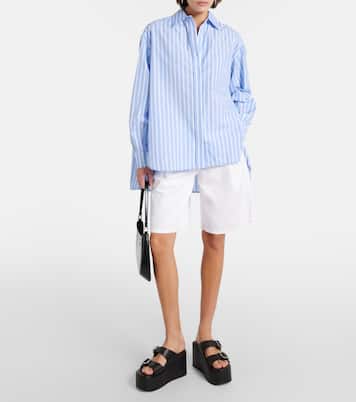 Camisa de mezcla de algodón a rayas | The Frankie Shop