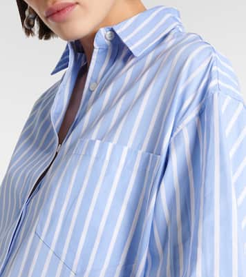Camisa de mezcla de algodón a rayas | The Frankie Shop