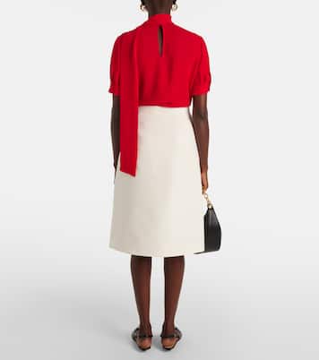Gonna midi in crepe couture | Valentino