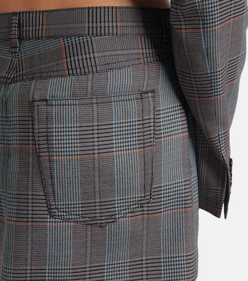 Falda Irinna de mezcla de lana a cuadros | Acne Studios