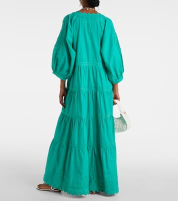 Tiered cotton poplin maxi dress | Juliet Dunn