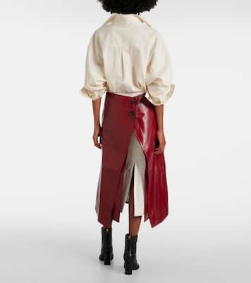 Jupe midi en cuir | Bottega Veneta