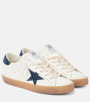 Super-Star glitter leather sneakers | Golden Goose