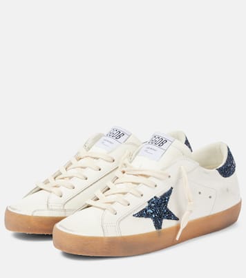 Super-Star glitter leather sneakers | Golden Goose