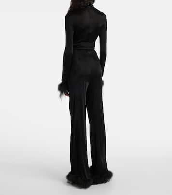 Weite Hose mit Federn | Prada