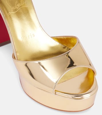 Sandaloo mirrored leather platform sandals | Christian Louboutin