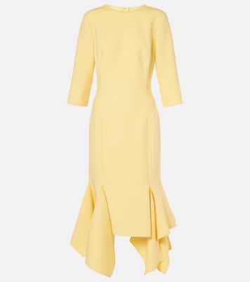 Vestido midi de mezcla de lana | Oscar de la Renta