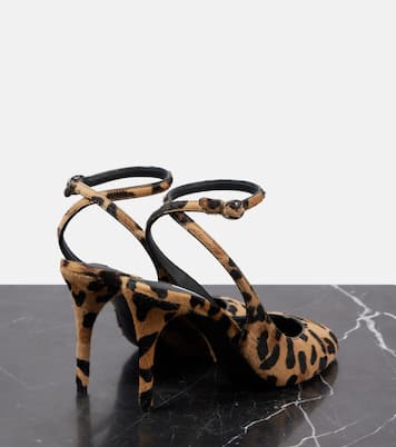 Decollete 90 calf hair slingback pumps | Alaïa