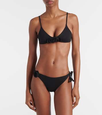 Slip bikini con applicazione floreale | Coperni