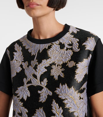 La Scala embroidered feather-trimmed top | La DoubleJ