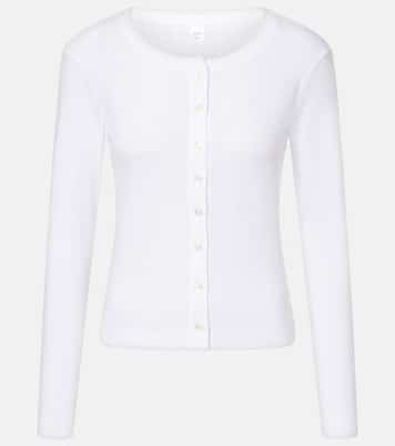Cardigan in cotone pointelle | Leset