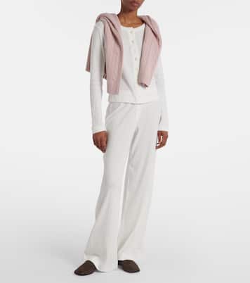 Cardigan in cotone pointelle | Leset