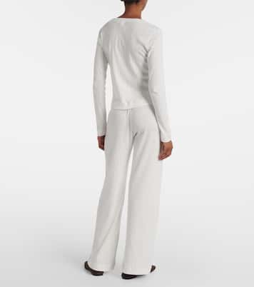 Cardigan in cotone pointelle | Leset