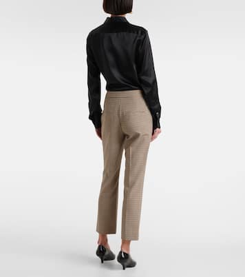 Arte Houndstooth high-rise cropped pants | Veronica Beard