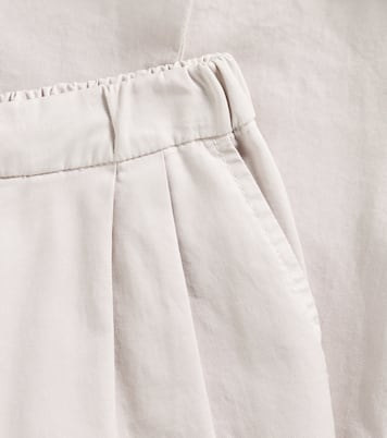 Cotton-blend gabardine pants | Brunello Cucinelli Kids