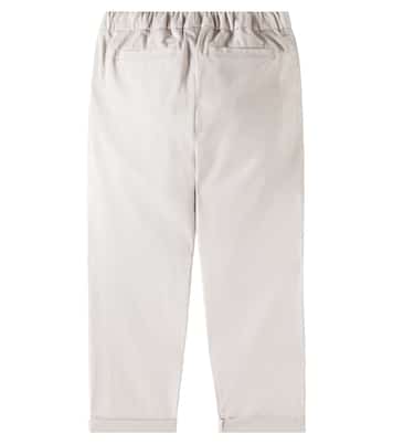Cotton-blend gabardine pants | Brunello Cucinelli Kids