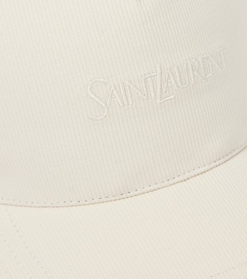 Gorra de pana bordada con logo | Saint Laurent