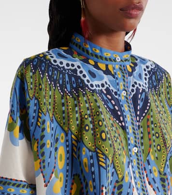 Camicia cropped in cotone con stampa | La DoubleJ