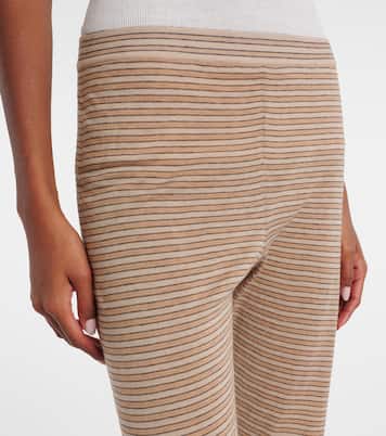 Pantalones Jearl de algodón y cachemir a rayas | The Row