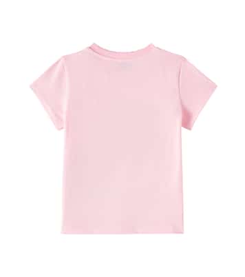 T-shirt in misto cotone con paillettes | Moschino Kids