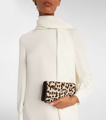 VLogo leopard-print calf hair shoulder bag | Valentino Garavani