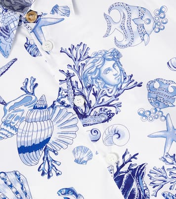 Camicia Trésor De La Mer in popeline di cotone | Versace Kids