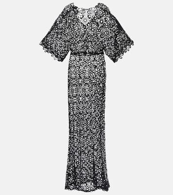 Obie open-knit cotton-blend maxi dress | Norma Kamali